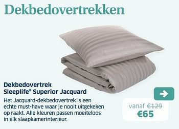 Promoties Dekbedovertrek sleeplife superior jacquard - Huismerk - Sleeplife - Geldig van 11/03/2022 tot 26/03/2022 bij Sleeplife