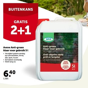 Promoties Aveve anti-groen klaar voor gebruik - Huismerk - Aveve - Geldig van 09/03/2022 tot 19/03/2022 bij Aveve