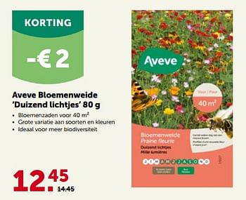 Promotions Aveve bloemenweide duizend lichtjes - Produit maison - Aveve - Valide de 09/03/2022 à 19/03/2022 chez Aveve