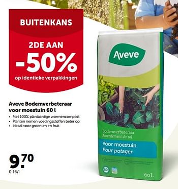 Promoties Aveve bodemverbeteraar voor moestuin - Huismerk - Aveve - Geldig van 09/03/2022 tot 19/03/2022 bij Aveve