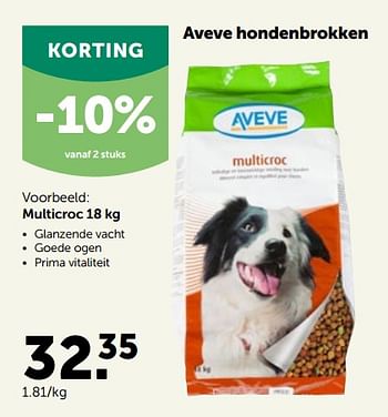 Promoties Aveve hondenbrokken multicroc - Huismerk - Aveve - Geldig van 09/03/2022 tot 19/03/2022 bij Aveve