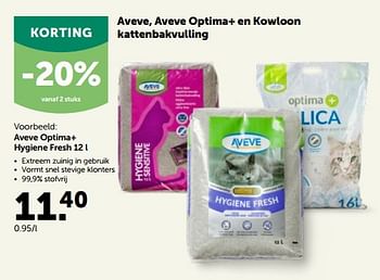 Promoties Aveve optima+ hygiene fresh - Huismerk - Aveve - Geldig van 09/03/2022 tot 19/03/2022 bij Aveve