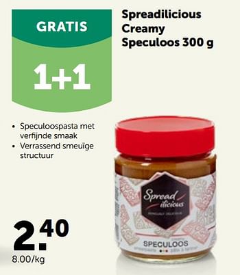 Promoties Spreadilicious creamy speculoos - Huismerk - Aveve - Geldig van 09/03/2022 tot 19/03/2022 bij Aveve