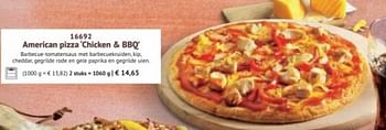 Promotions American pizza chicken + bbq - Produit maison - Bofrost - Valide de 07/03/2022 à 31/08/2022 chez Bofrost