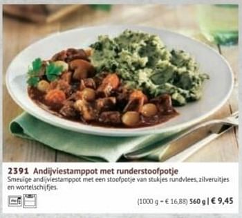Promoties Andijviestamppot met runderstoofpotje - Huismerk - Bofrost - Geldig van 07/03/2022 tot 31/08/2022 bij Bofrost