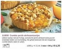 Crumble perzik-abrikozentaartjes-Huismerk - Bofrost