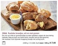 Rustieke broodjes wit en met granen-Huismerk - Bofrost