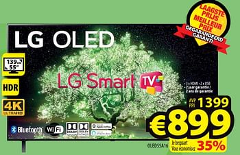 Promoties Lg smart tv oled55a16 - LG - Geldig van 09/03/2022 tot 16/03/2022 bij ElectroStock