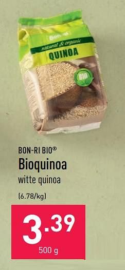 Promoties Bioquinoa - Bon-Ri - Geldig van 14/03/2022 tot 25/03/2022 bij Aldi