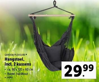 Promoties Hangstoel incl 2 kussens - Garden Pleasure - Geldig van 14/03/2022 tot 20/03/2022 bij Lidl