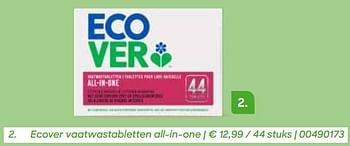 Promotions Ecover vaatwastabletten all-in-one - Ecover - Valide de 04/03/2022 à 31/07/2022 chez Ava