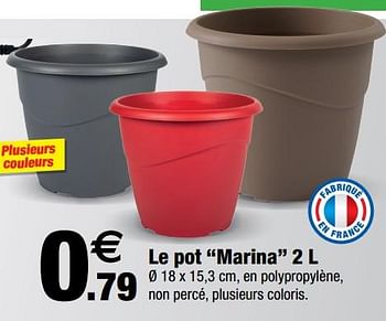Promotions Le pot marina - Produit Maison - Bazarland - Valide de 02/03/2022 à 13/03/2022 chez Bazarland