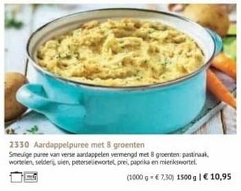 Promoties Aardappelpuree met 8 groenten - Huismerk - Bofrost - Geldig van 07/03/2022 tot 31/08/2022 bij Bofrost