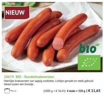 Promoties Bio - runderknakworsten - Huismerk - Bofrost - Geldig van 07/03/2022 tot 31/08/2022 bij Bofrost