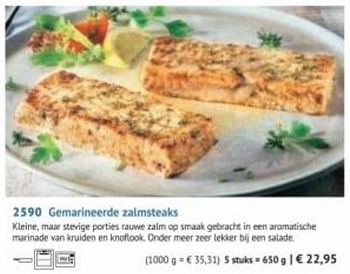 Promoties Gemarineerde zalmsteaks - Huismerk - Bofrost - Geldig van 07/03/2022 tot 31/08/2022 bij Bofrost