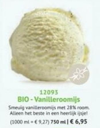 Promoties Bio - vanilleroomijs - Huismerk - Bofrost - Geldig van 07/03/2022 tot 31/08/2022 bij Bofrost