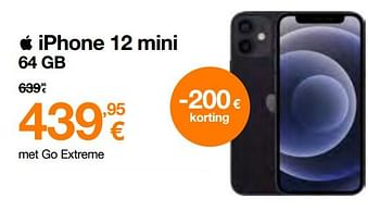 Promoties Apple iphone 12 mini 64 gb - Apple - Geldig van 07/03/2022 tot 31/03/2022 bij Orange