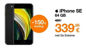 Promoties Apple iphone se 64 gb - Apple - Geldig van 07/03/2022 tot 31/03/2022 bij Orange