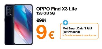 Promoties Oppo find x3 lite 128 gb 5g - Oppo - Geldig van 07/03/2022 tot 31/03/2022 bij Orange