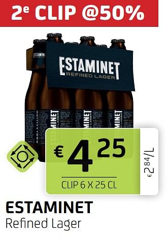 Promoties Estaminet refined lager - Estaminet - Geldig van 11/03/2022 tot 24/03/2022 bij BelBev