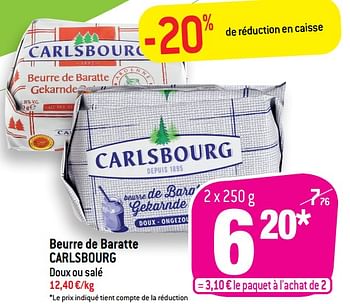 Promotions Beurre de baratte carlsbourg - Carlsbourg - Valide de 09/03/2022 à 15/03/2022 chez Match