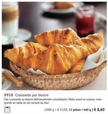 Promotions Croissants pur beurre - Produit maison - Bofrost - Valide de 07/03/2022 à 31/08/2022 chez Bofrost