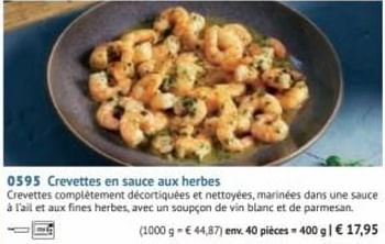 Promotions Crevettes en sauce aux herbes - Produit maison - Bofrost - Valide de 07/03/2022 à 31/08/2022 chez Bofrost