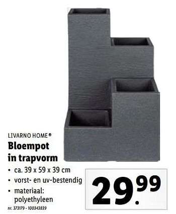 Promoties Bloempot in trapvorm - Livarno - Geldig van 09/03/2022 tot 11/05/2022 bij Lidl