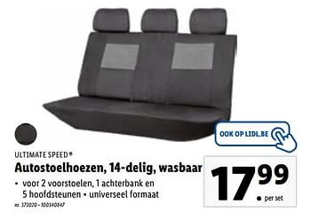 Promoties Autostoelhoezen, 14-delig, wasbaar - Ultimate Speed - Geldig van 21/03/2022 tot 26/03/2022 bij Lidl