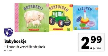 Promoties Babyboekje - Huismerk - Lidl - Geldig van 21/03/2022 tot 26/03/2022 bij Lidl