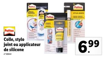 Promotions Colle, stylo joint ou applicateur de silicone - Pattex - Valide de 14/03/2022 à 20/03/2022 chez Lidl