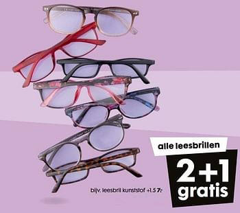 Promoties Leesbril kunststof +1.5 - Huismerk - Hema - Geldig van 09/03/2022 tot 15/03/2022 bij Hema