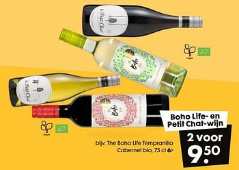 Promoties The boho life tempranillo cabernet bio - Rode wijnen - Geldig van 09/03/2022 tot 15/03/2022 bij Hema