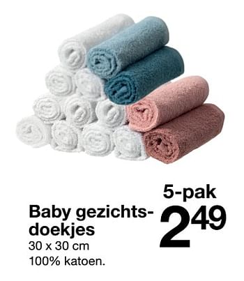 Promoties Baby gezichtsdoekjes - Huismerk - Zeeman  - Geldig van 12/03/2022 tot 25/03/2022 bij Zeeman