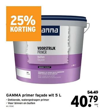 Promoties Gamma primer façade wit - Gamma - Geldig van 16/03/2022 tot 29/03/2022 bij Gamma