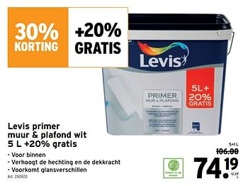 Promoties Levis primer muur + plafond wit - Levis - Geldig van 16/03/2022 tot 29/03/2022 bij Gamma