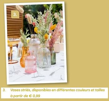 Promotions Vases striés - Produit Maison - Ava - Valide de 04/03/2022 à 31/07/2022 chez Ava