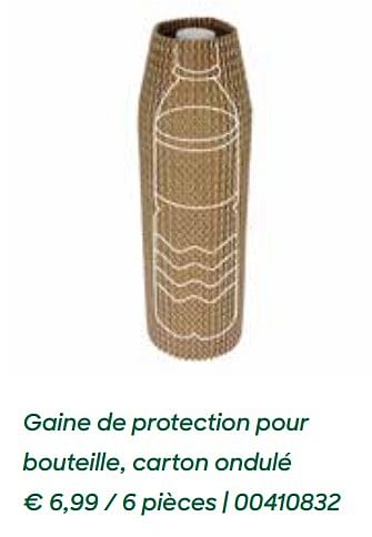 Promoties Gaine de protection pour bouteille, carton ondulé - Huismerk - Ava - Geldig van 04/03/2022 tot 31/07/2022 bij Ava