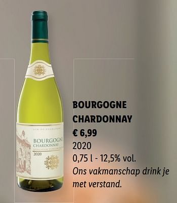 Promoties Bourgogne chardonnay - Witte wijnen - Geldig van 10/03/2022 tot 17/04/2022 bij Lidl