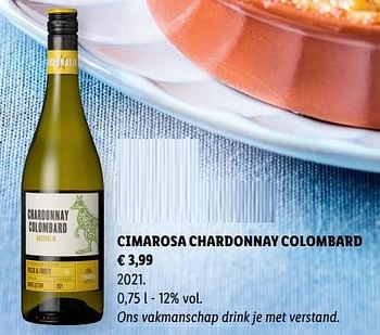 Promoties Cimarosa chardonnay colombard - Witte wijnen - Geldig van 10/03/2022 tot 17/04/2022 bij Lidl