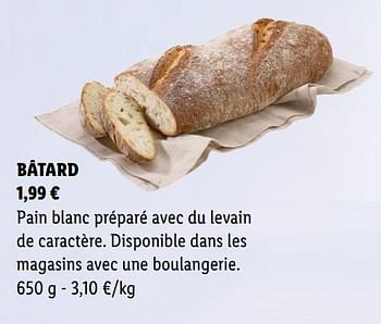 Promotions Bâtard - Produit maison - Lidl - Valide de 10/03/2022 à 17/04/2022 chez Lidl