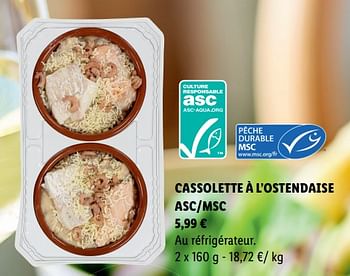 Promotions Cassolette à l’ostendaise - Produit maison - Lidl - Valide de 10/03/2022 à 17/04/2022 chez Lidl