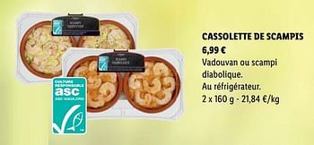 Promotions Cassolette de scampis - Delicieux - Valide de 10/03/2022 à 17/04/2022 chez Lidl