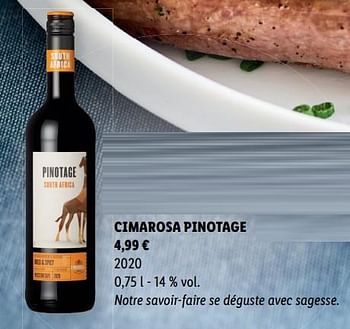 Promotions Cimarosa pinotage - Vins rouges - Valide de 10/03/2022 à 17/04/2022 chez Lidl