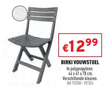 Promoties Birki vouwstoel - Huismerk - Trafic  - Geldig van 16/03/2022 tot 20/03/2022 bij Trafic