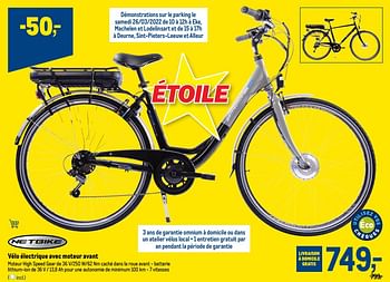 Promotions Vélo électrique avec moteur avant - Netbike - Valide de 23/03/2022 à 05/04/2022 chez Makro