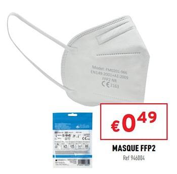 Promotions Masque ffp2 - Produit maison - Trafic  - Valide de 16/03/2022 à 20/03/2022 chez Trafic