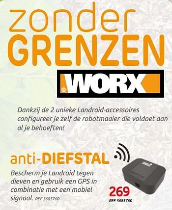 Promoties Worx anti-diefstal - Worx - Geldig van 16/03/2022 tot 28/03/2022 bij Brico