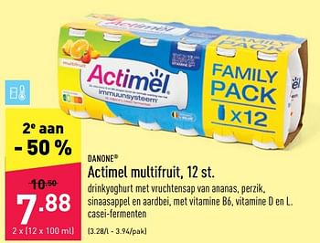 Promoties Actimel multifruit - Danone - Geldig van 21/03/2022 tot 01/04/2022 bij Aldi