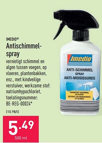 Promoties Antischimmel- spray - Imedio - Geldig van 26/03/2022 tot 01/04/2022 bij Aldi